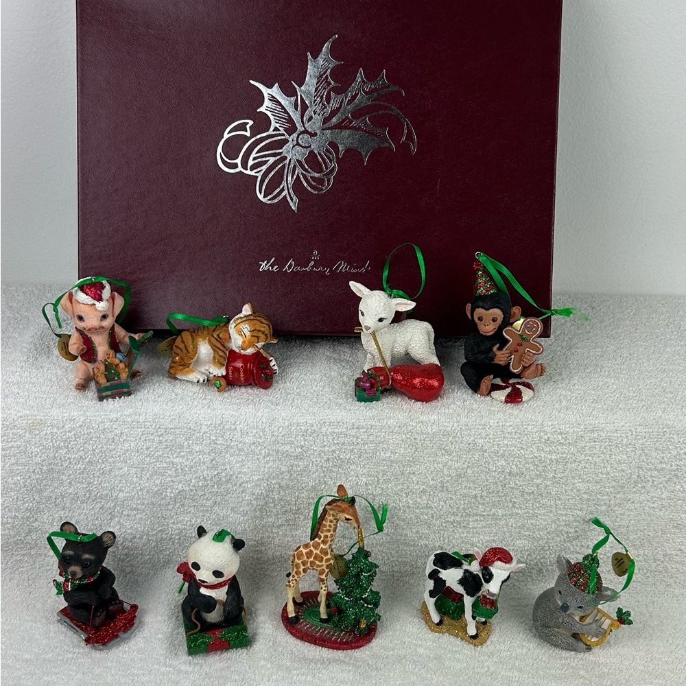 Set of 9 - Danbury Mint - Baby Animal Ornaments